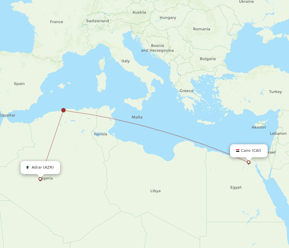 CAI-AZR flight routes