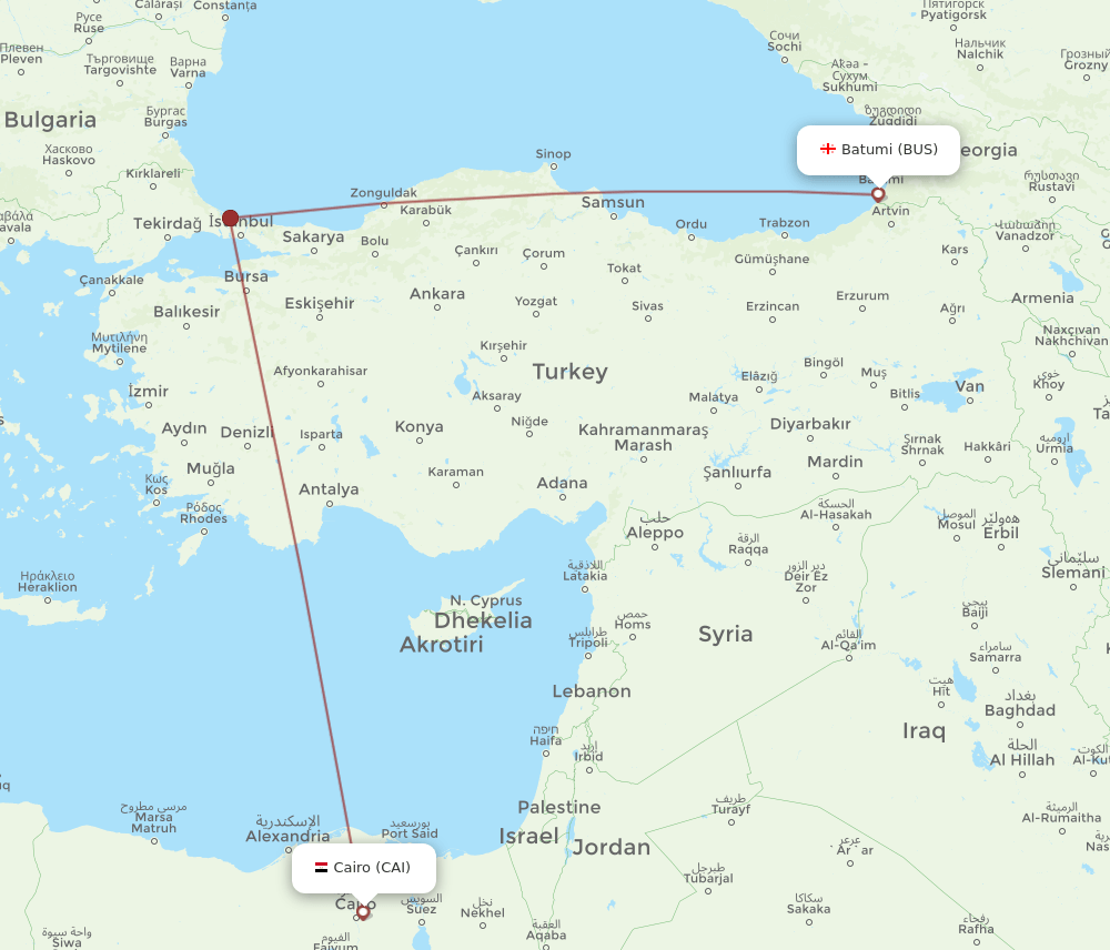 CAI-BUS flight routes