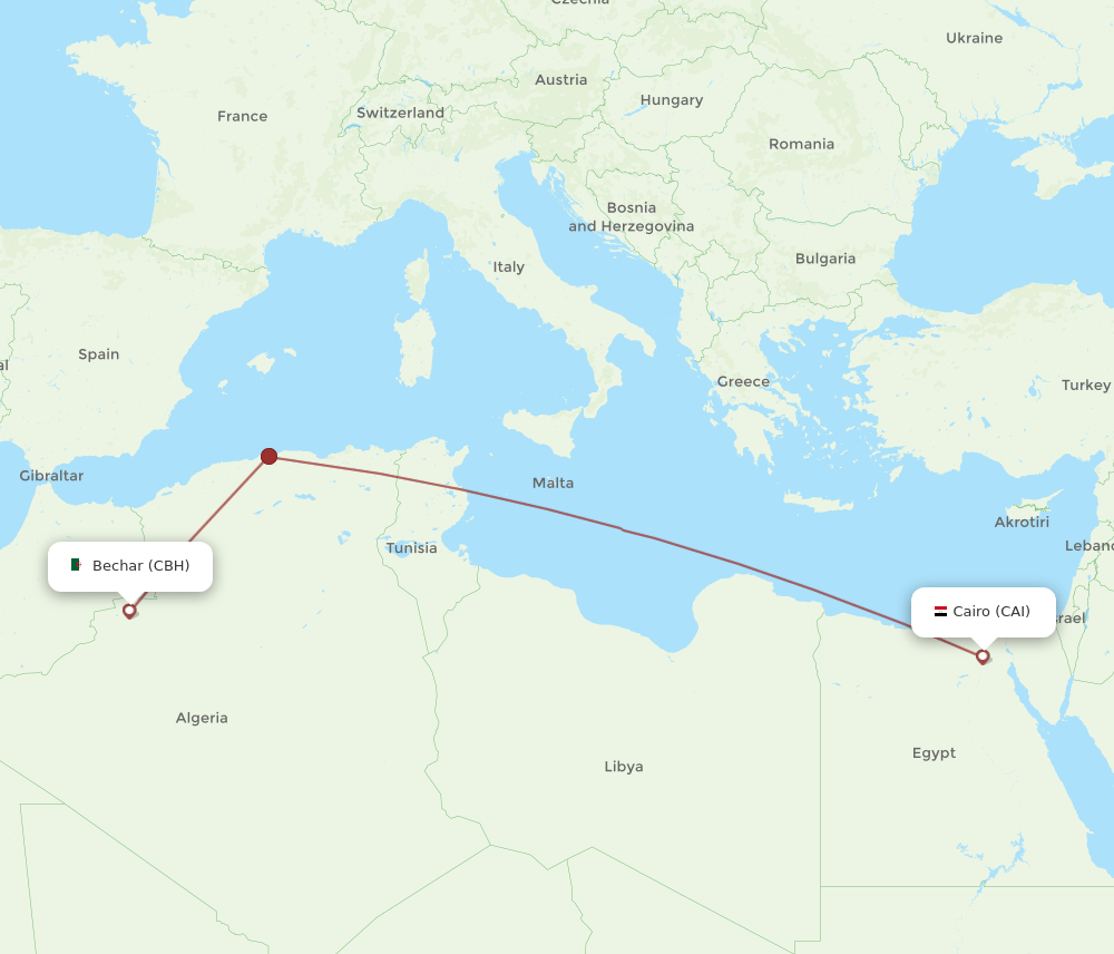 CAI-CBH flight routes