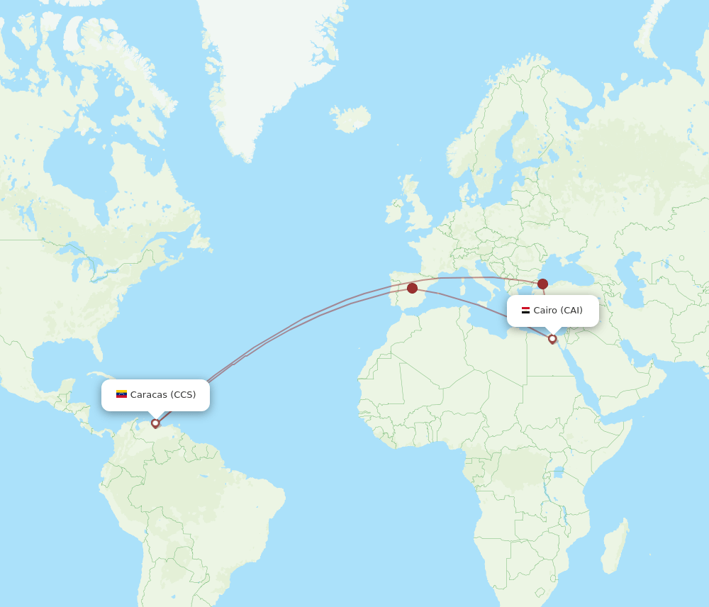 CAI-CCS flight routes