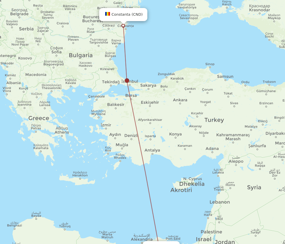 CAI-CND flight routes