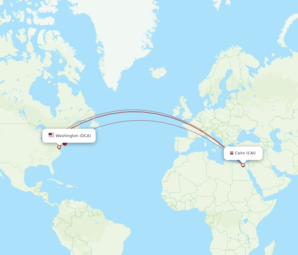 CAI-DCA flight routes