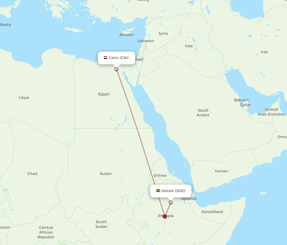 CAI-DSE flight routes