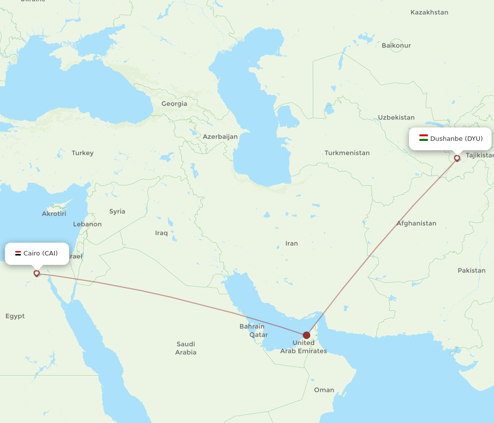 CAI-DYU flight routes