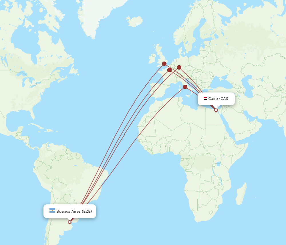 CAI-EZE flight routes