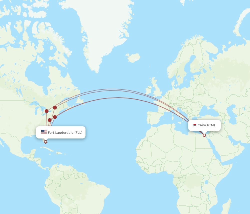 CAI-FLL flight routes