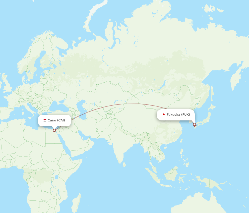 CAI-FUK flight routes