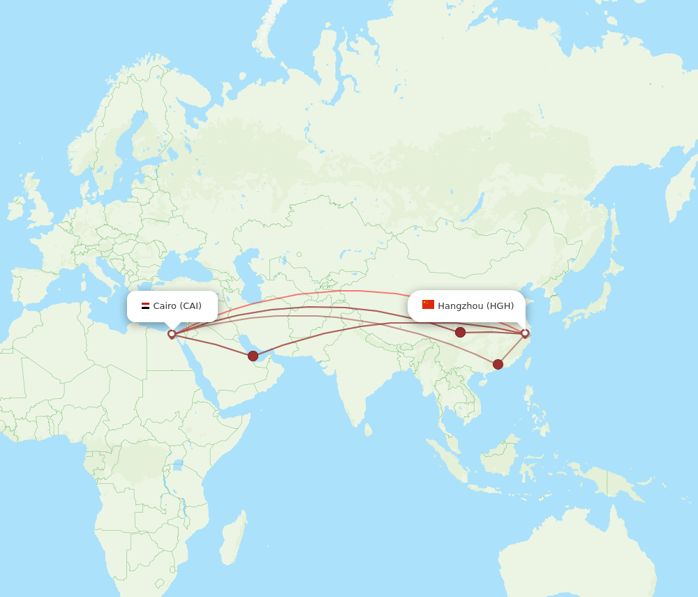 CAI-HGH flight routes