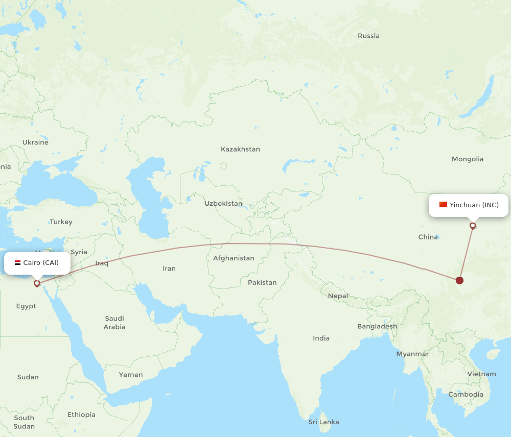 CAI-INC flight routes