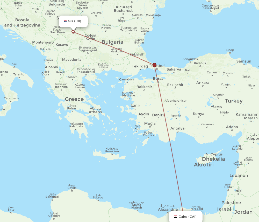 CAI-INI flight routes