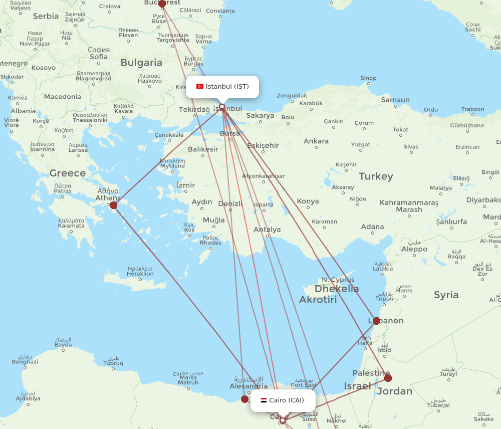 CAI-IST flight routes