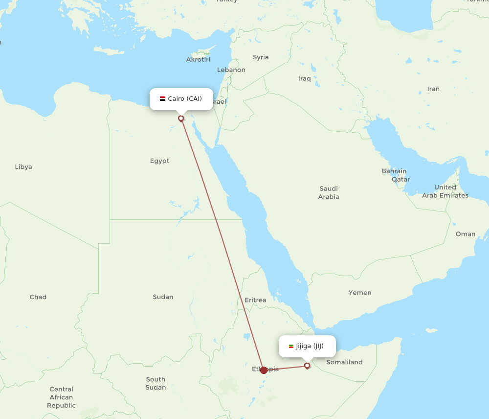 CAI-JIJ flight routes