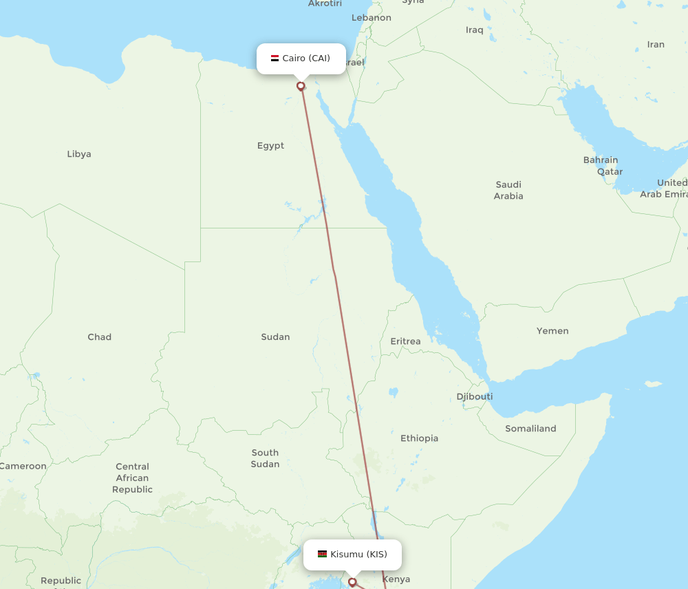 CAI-KIS flight routes