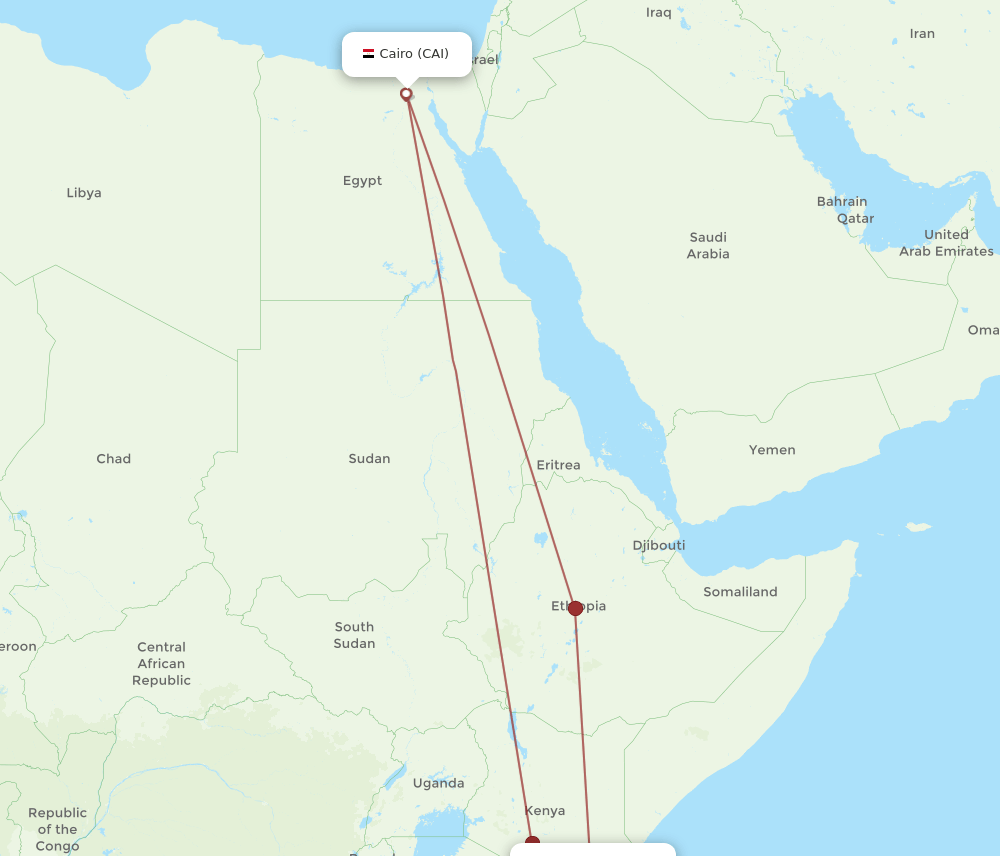 CAI to MBA flights and routes map