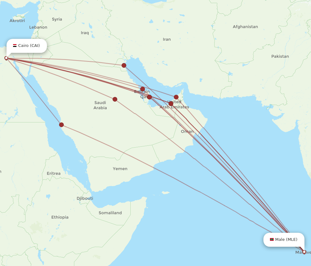 CAI-MLE flight routes