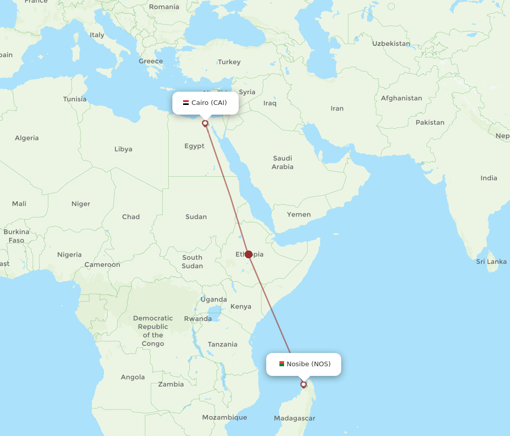 CAI-NOS flight routes
