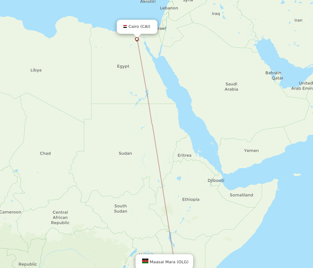 CAI-OLG flight routes