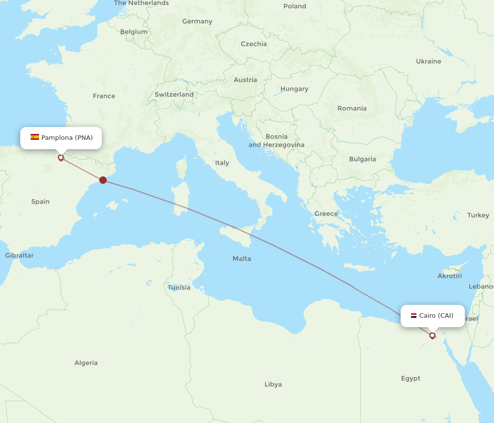 CAI-PNA flight routes