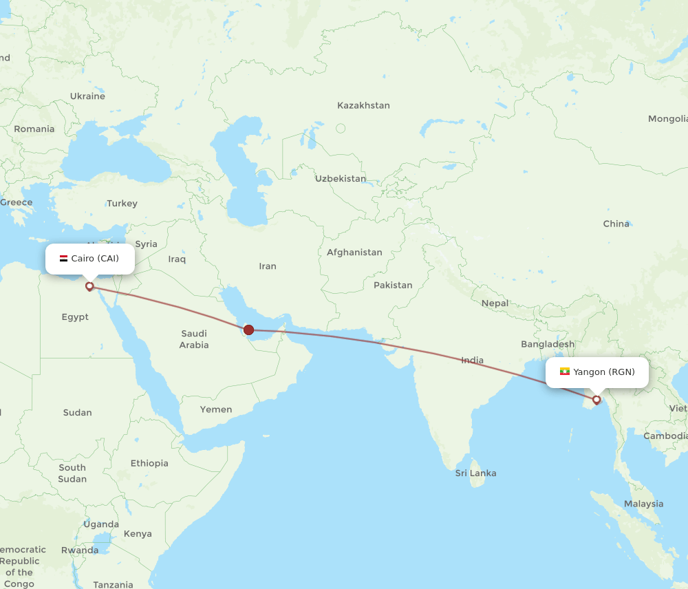 CAI-RGN flight routes
