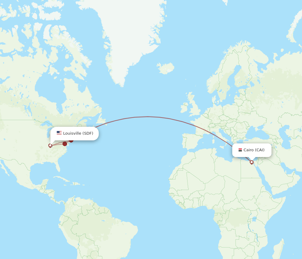 CAI-SDF flight routes