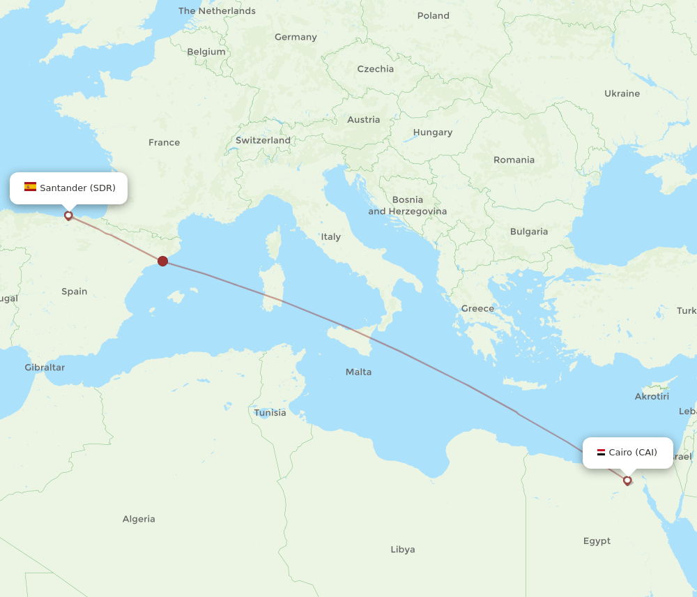 CAI-SDR flight routes