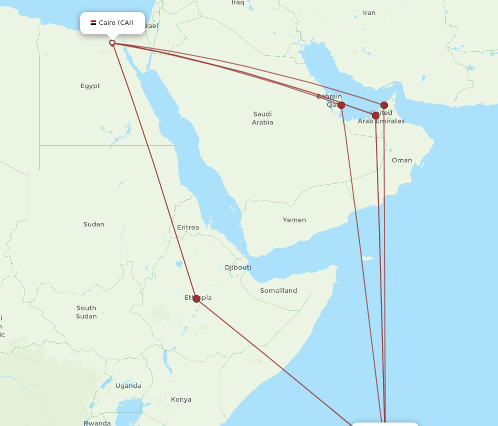 CAI-SEZ flight routes