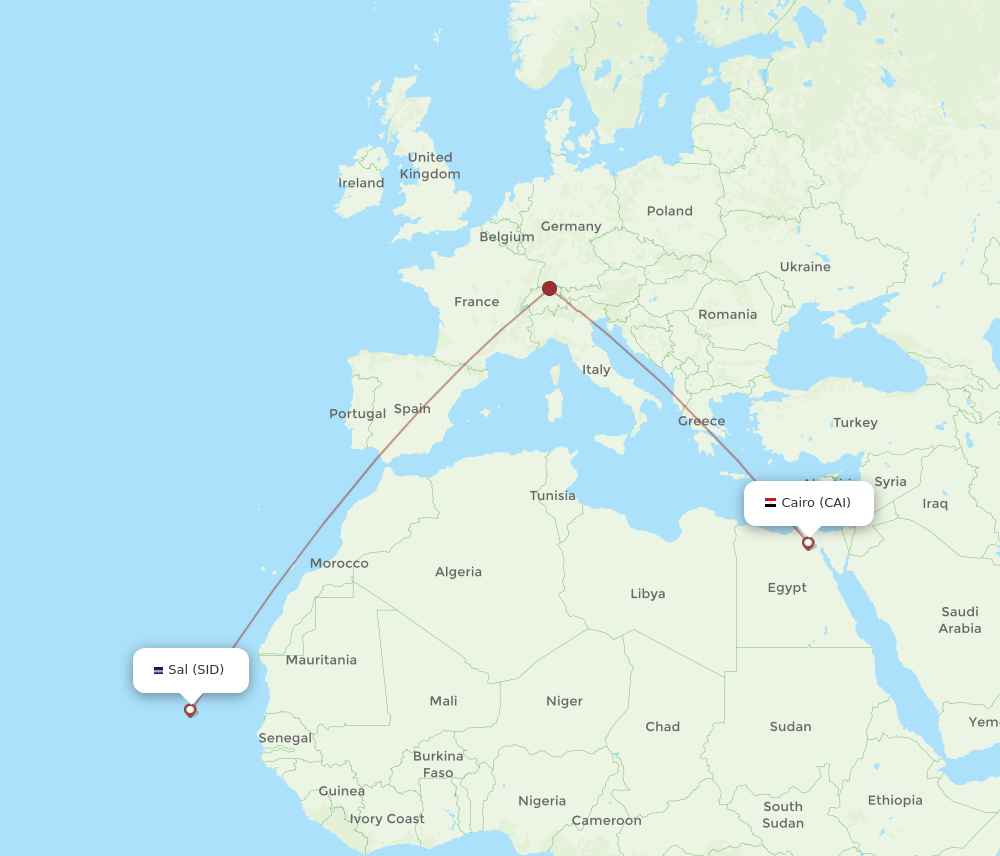 CAI-SID flight routes