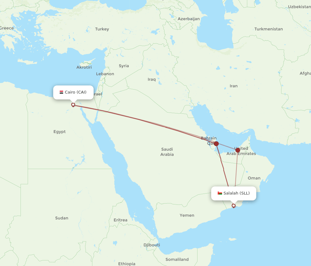 CAI-SLL flight routes