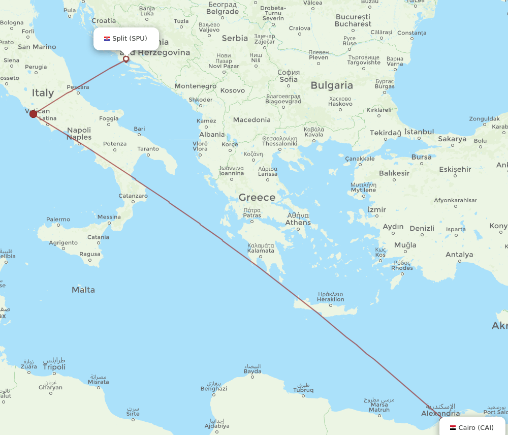 CAI-SPU flight routes