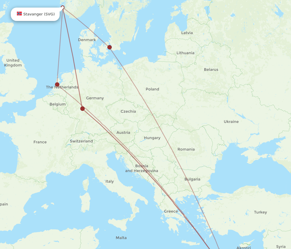 CAI-SVG flight routes