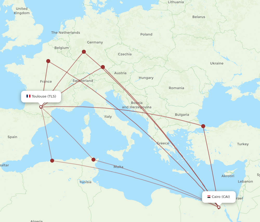CAI-TLS flight routes