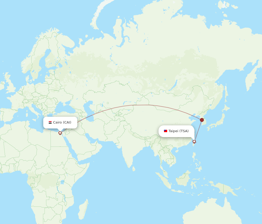 CAI-TSA flight routes