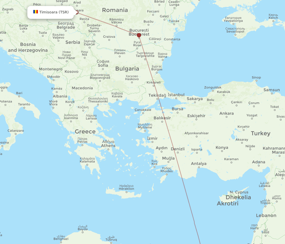 CAI-TSR flight routes