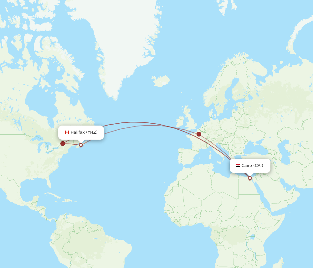 CAI-YHZ flight routes