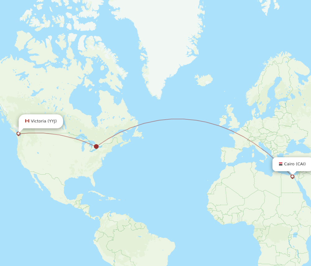 CAI-YYJ flight routes