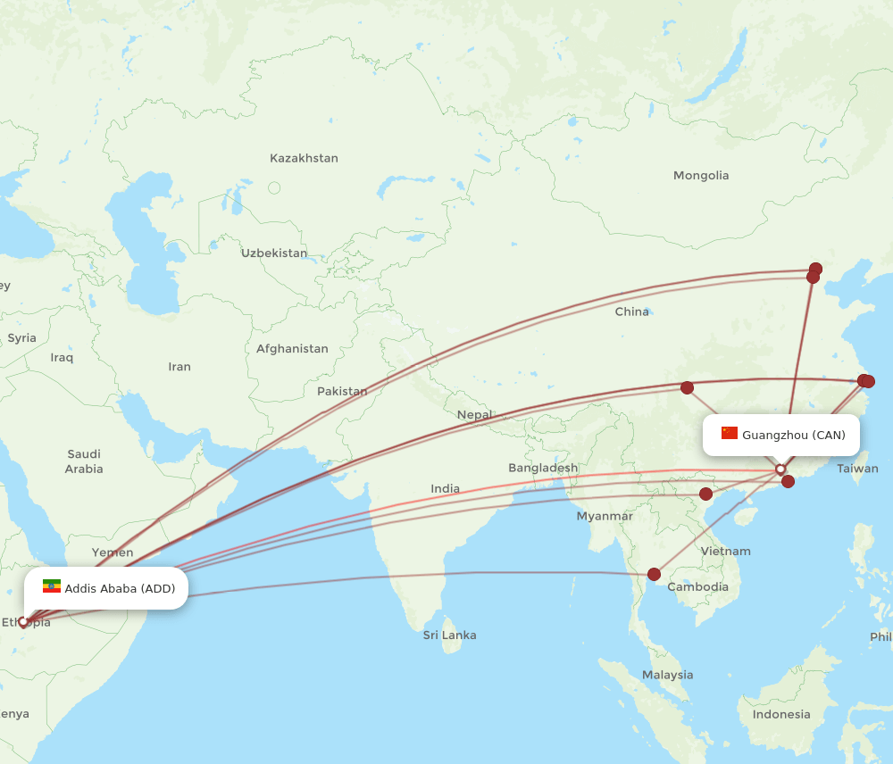 CAN-ADD flight routes