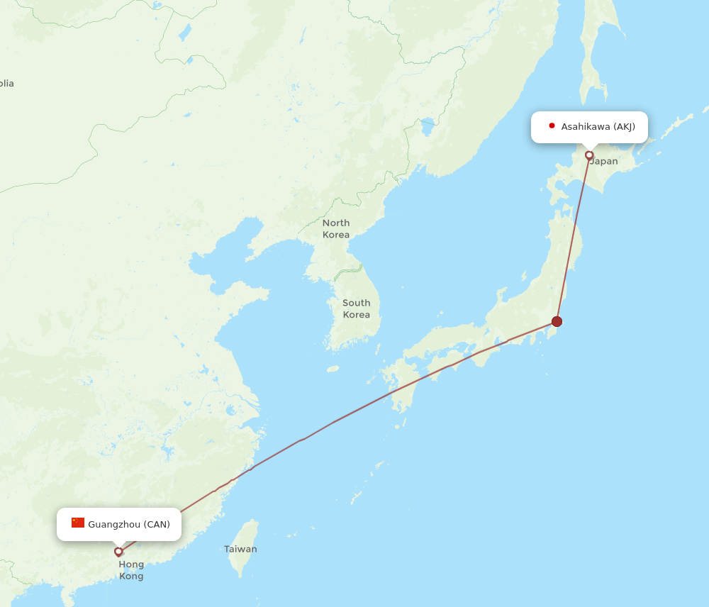 CAN-AKJ flight routes