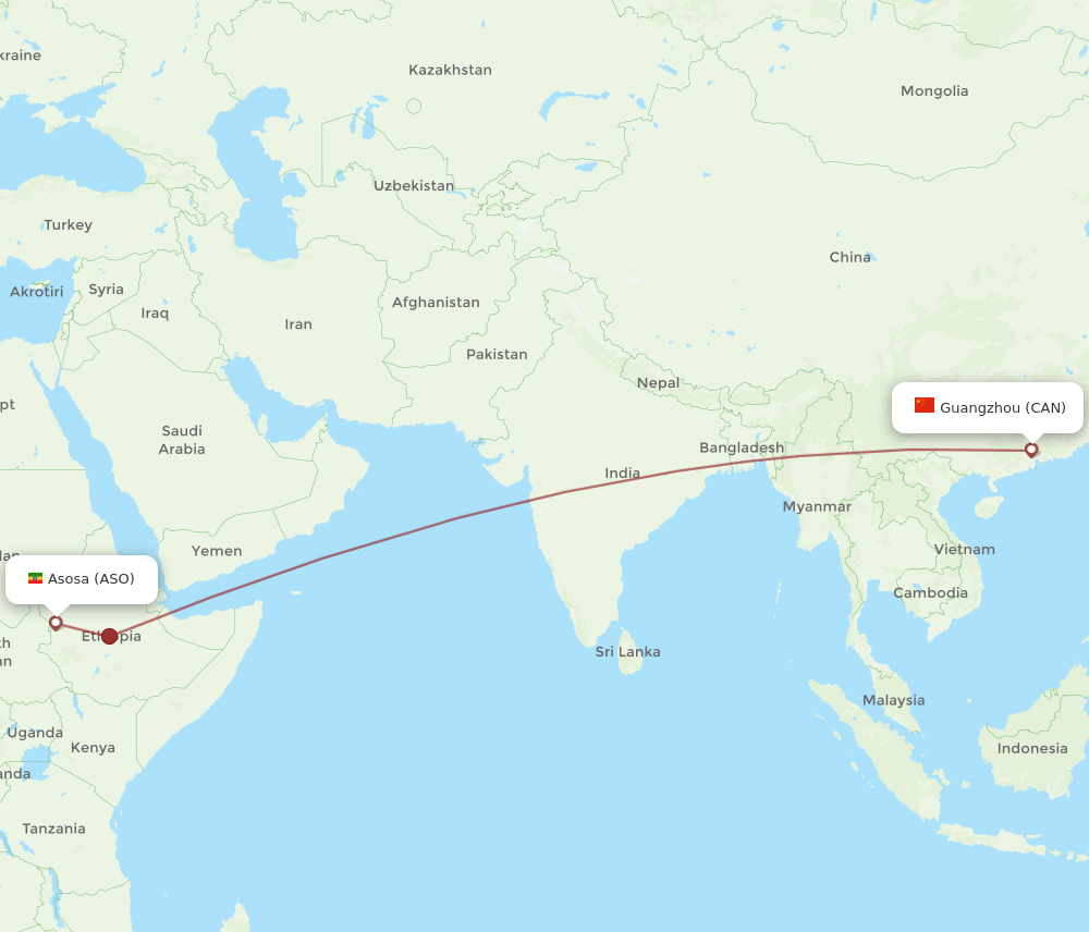 CAN-ASO flight routes