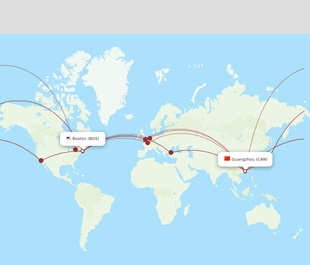 CAN-BOS flight routes