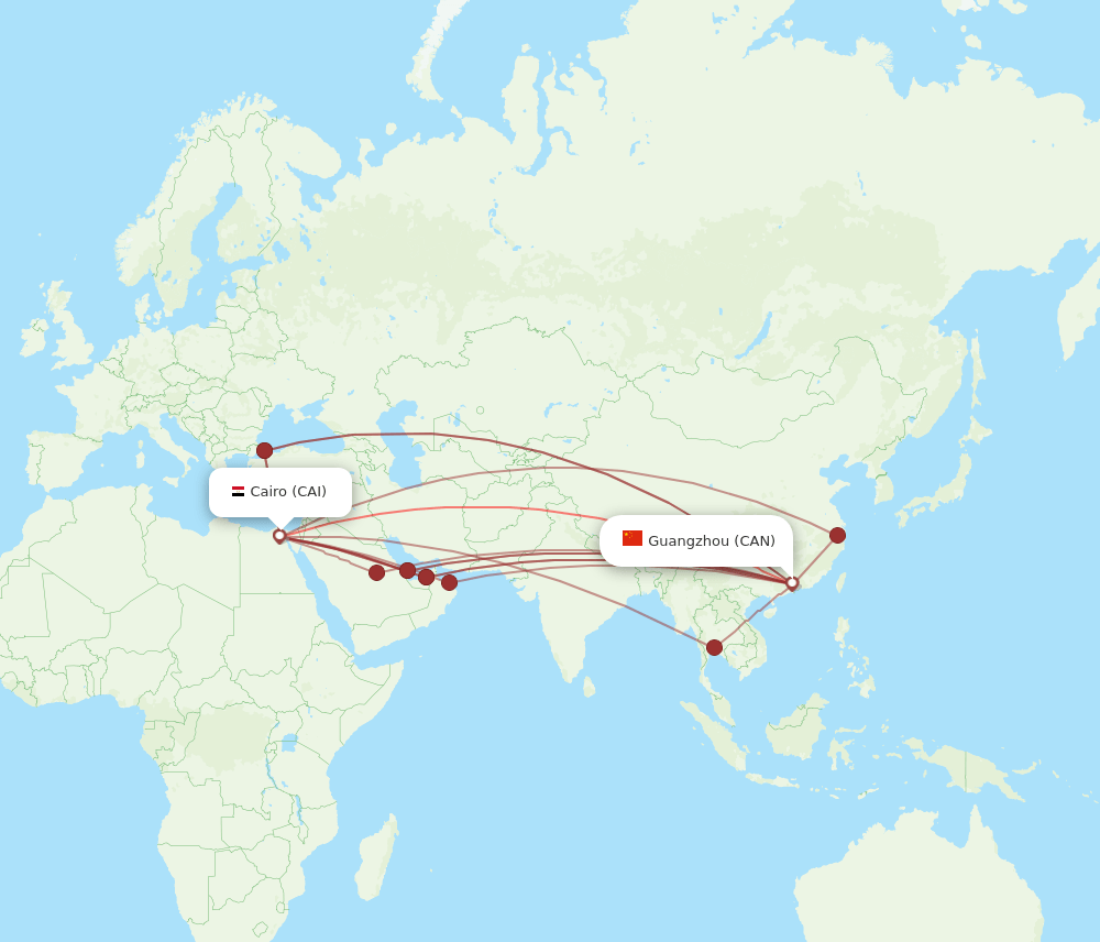 CAN-CAI flight routes