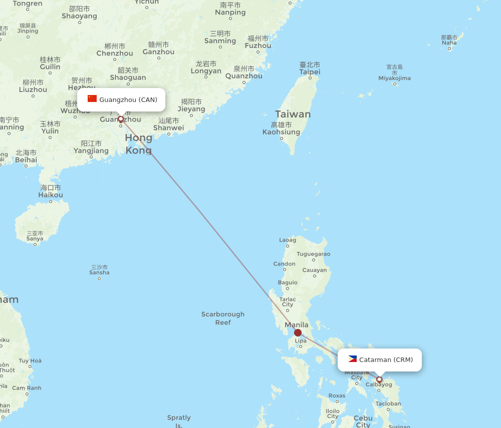 CAN-CRM flight routes