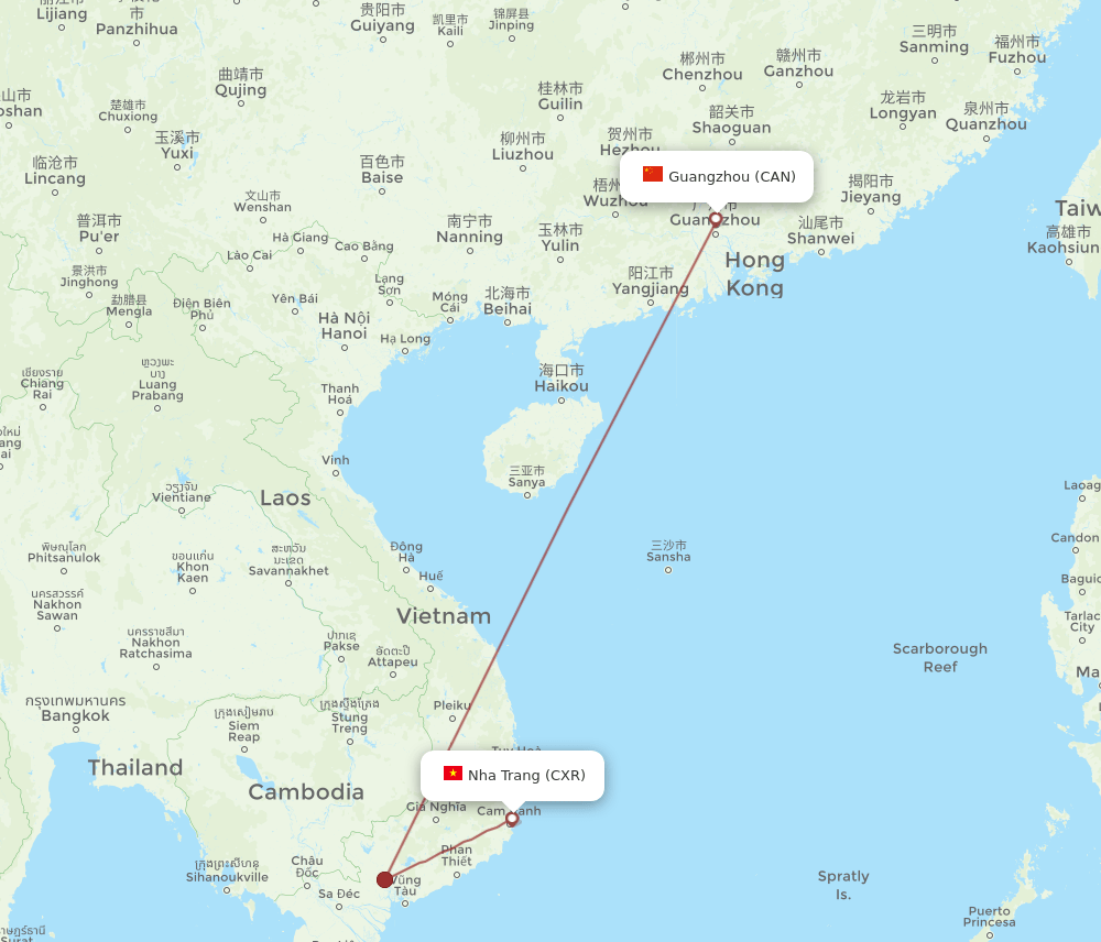 CAN-CXR flight routes