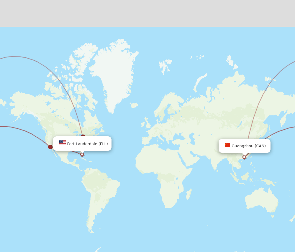 CAN-FLL flight routes