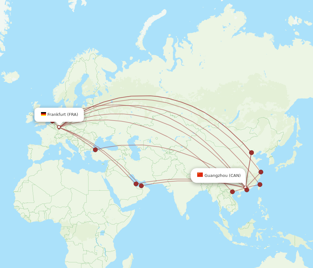CAN-FRA flight routes