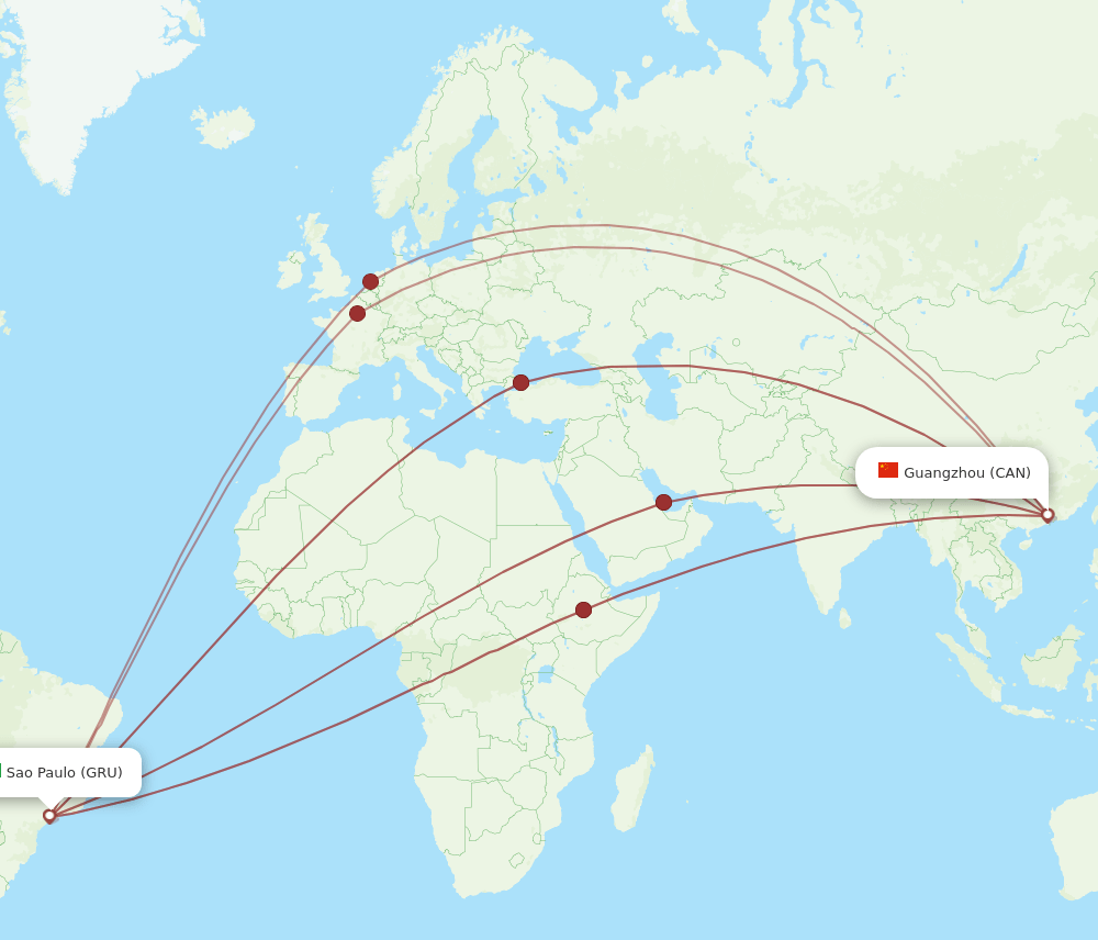 CAN-GRU flight routes