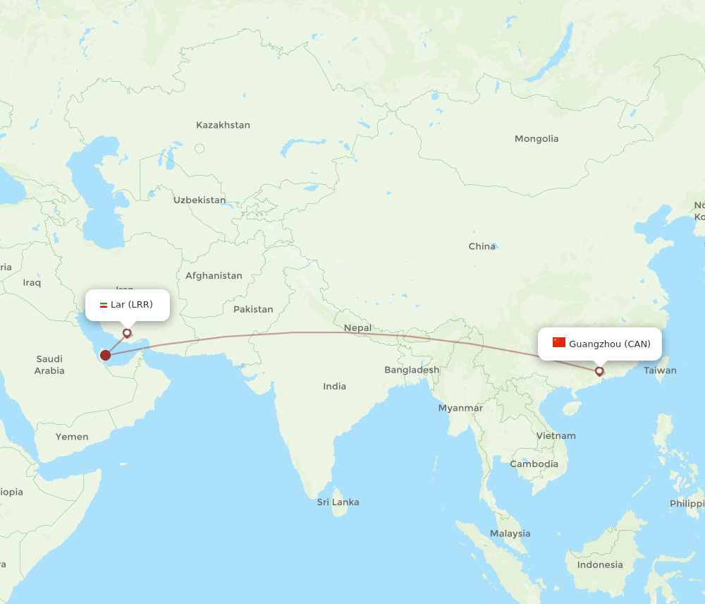 CAN-LRR flight routes