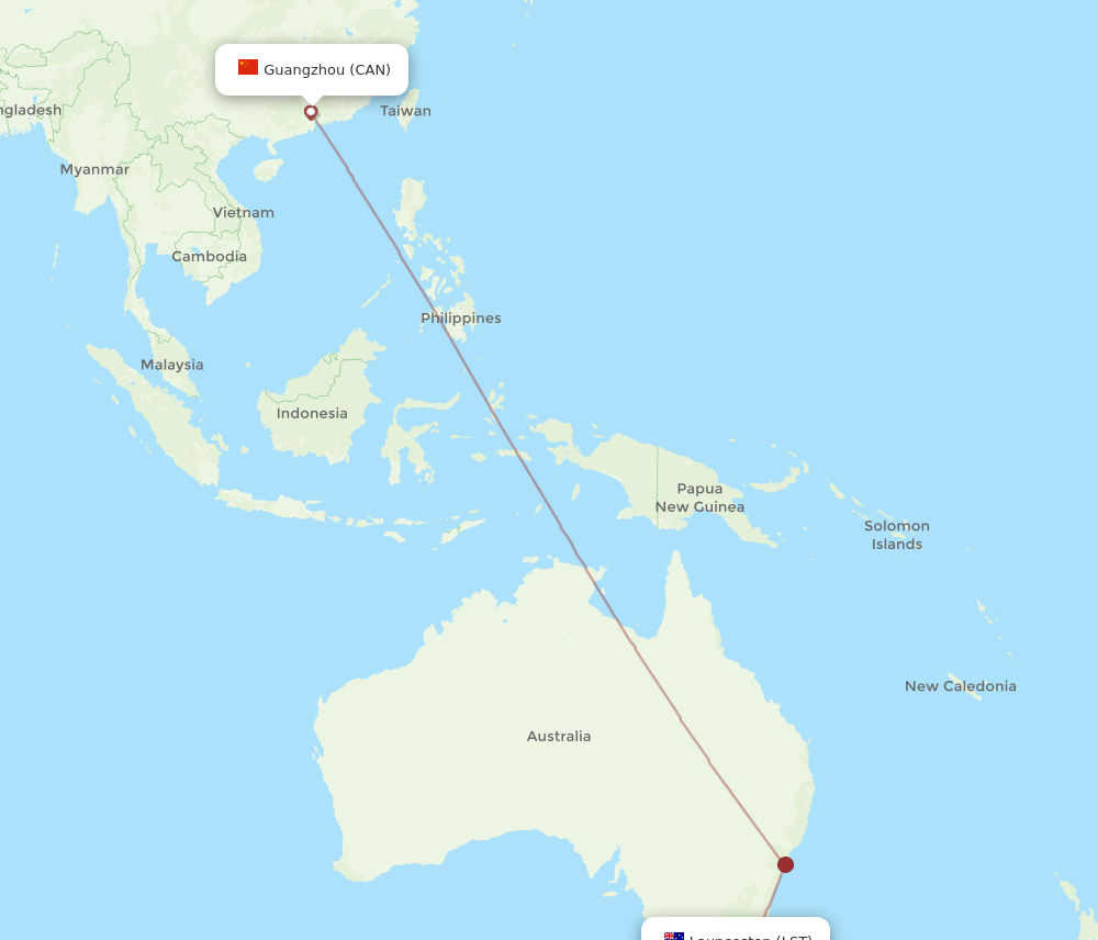 CAN-LST flight routes