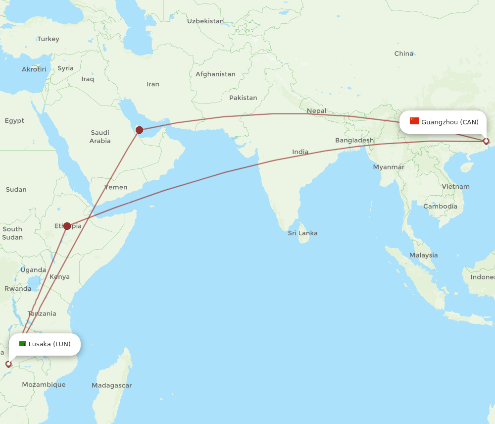 CAN-LUN flight routes