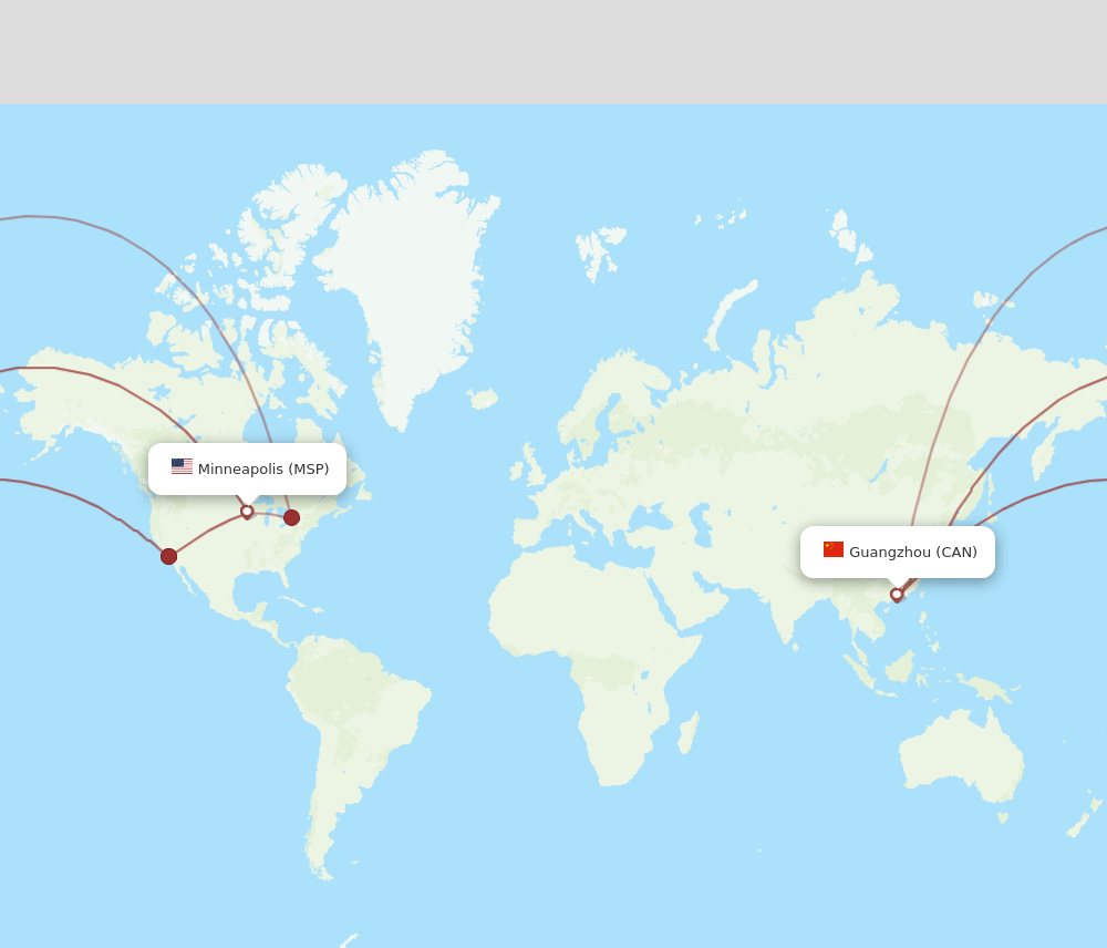 CAN-MSP flight routes