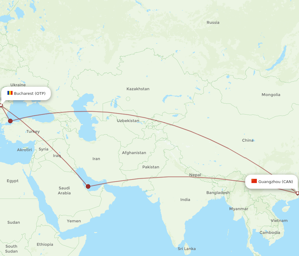 CAN-OTP flight routes